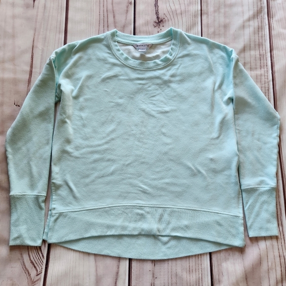 Athleta "Coaster Luxe Sweatshirt" Paradiso Blue Athleisure, Women's Size S - Picture 3 of 11